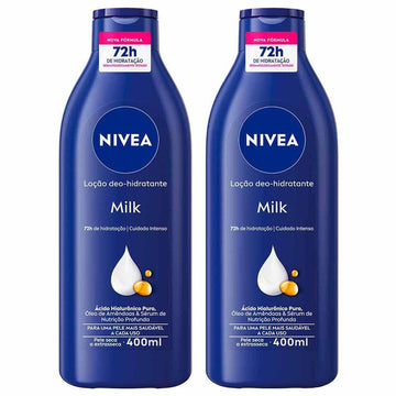 Loção hidratante Nivea Milk 400 ml — 2 unidades