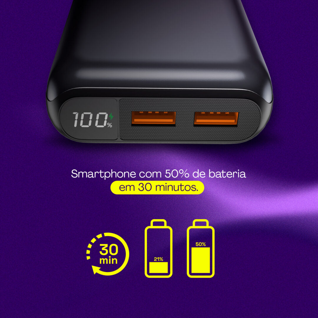 Power Bank Geonav PB20K20WSG 20.000 mAh cinza espacial — foto 3