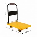 Carrinho Plataforma de Carga Dobrável 150kg em Aço Carbono com Rodas PU