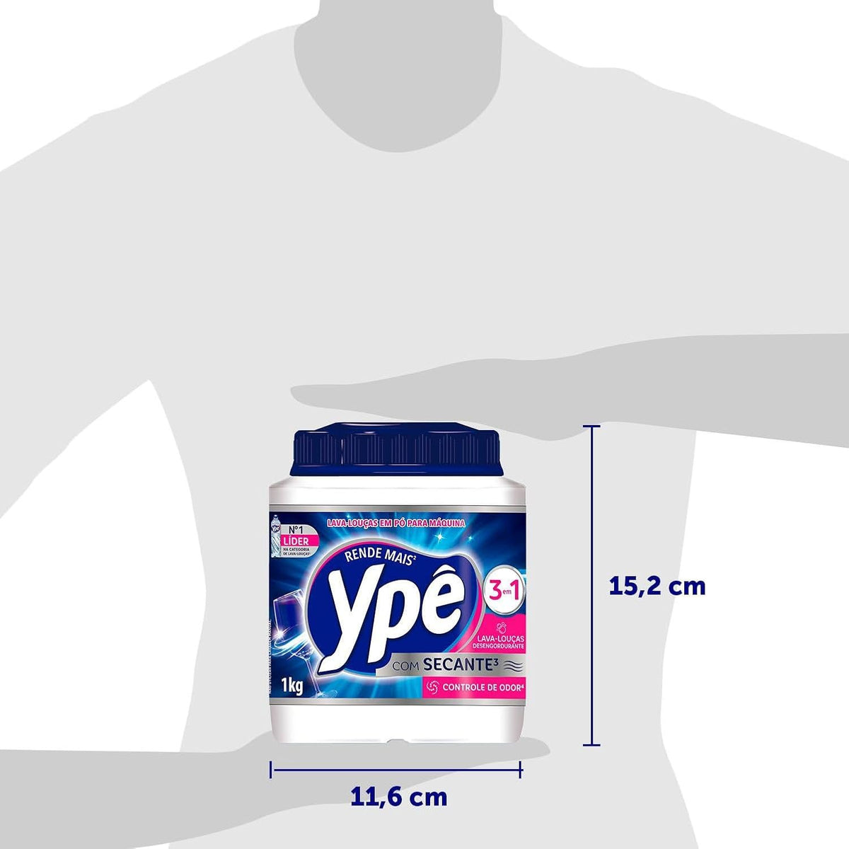 Detergente em pó Ypê para lava-louças — 1 kg — foto 3