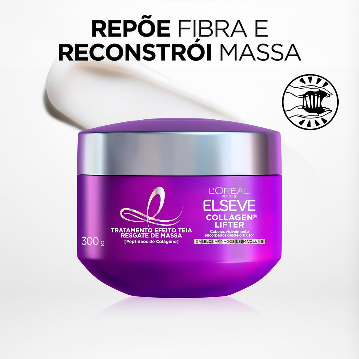 Máscara Elseve Colágeno Encorpador — 300 g — foto 2