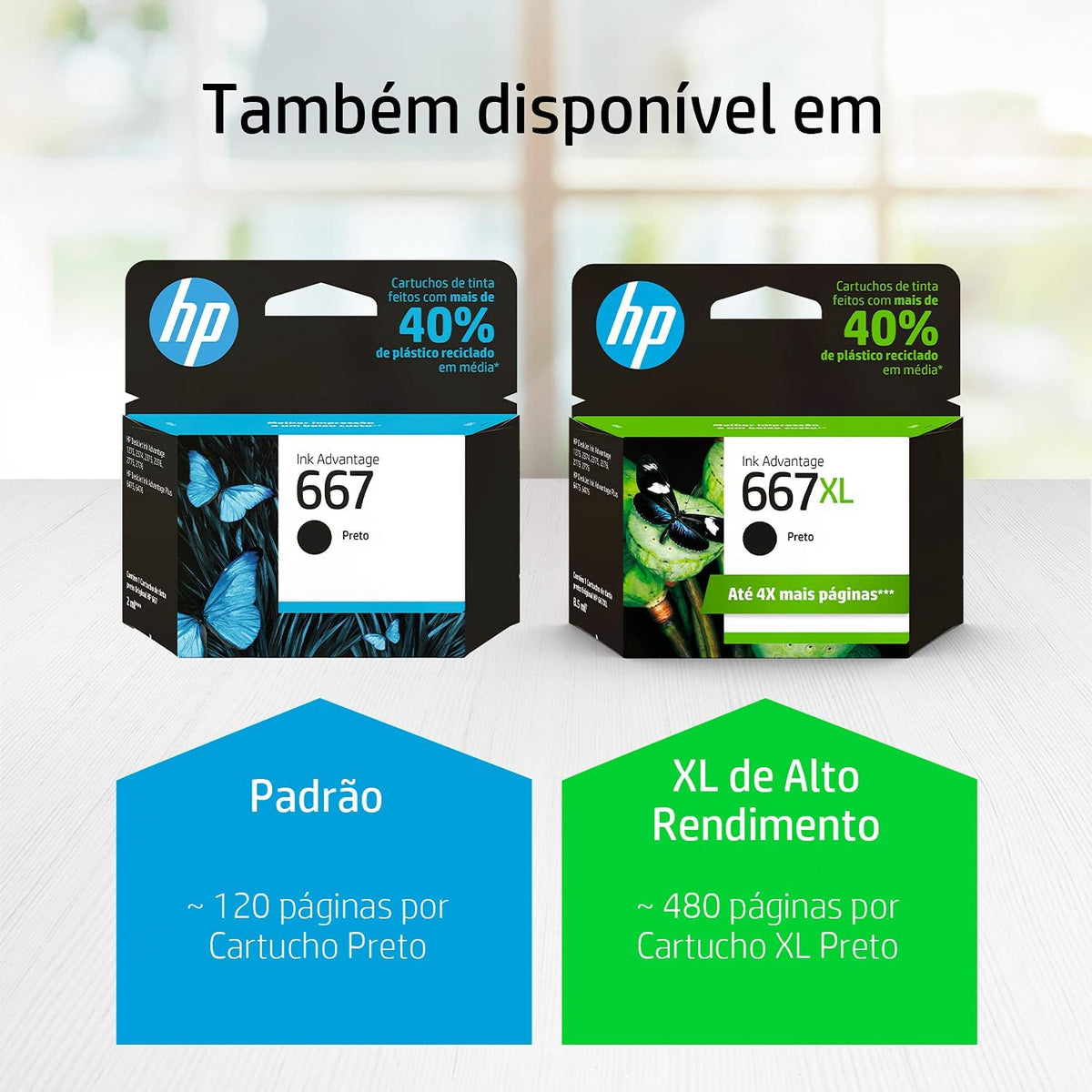 Cartucho de tinta HP 667 preto — foto 3