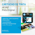 Cartucho de tinta HP 667 preto — foto 4