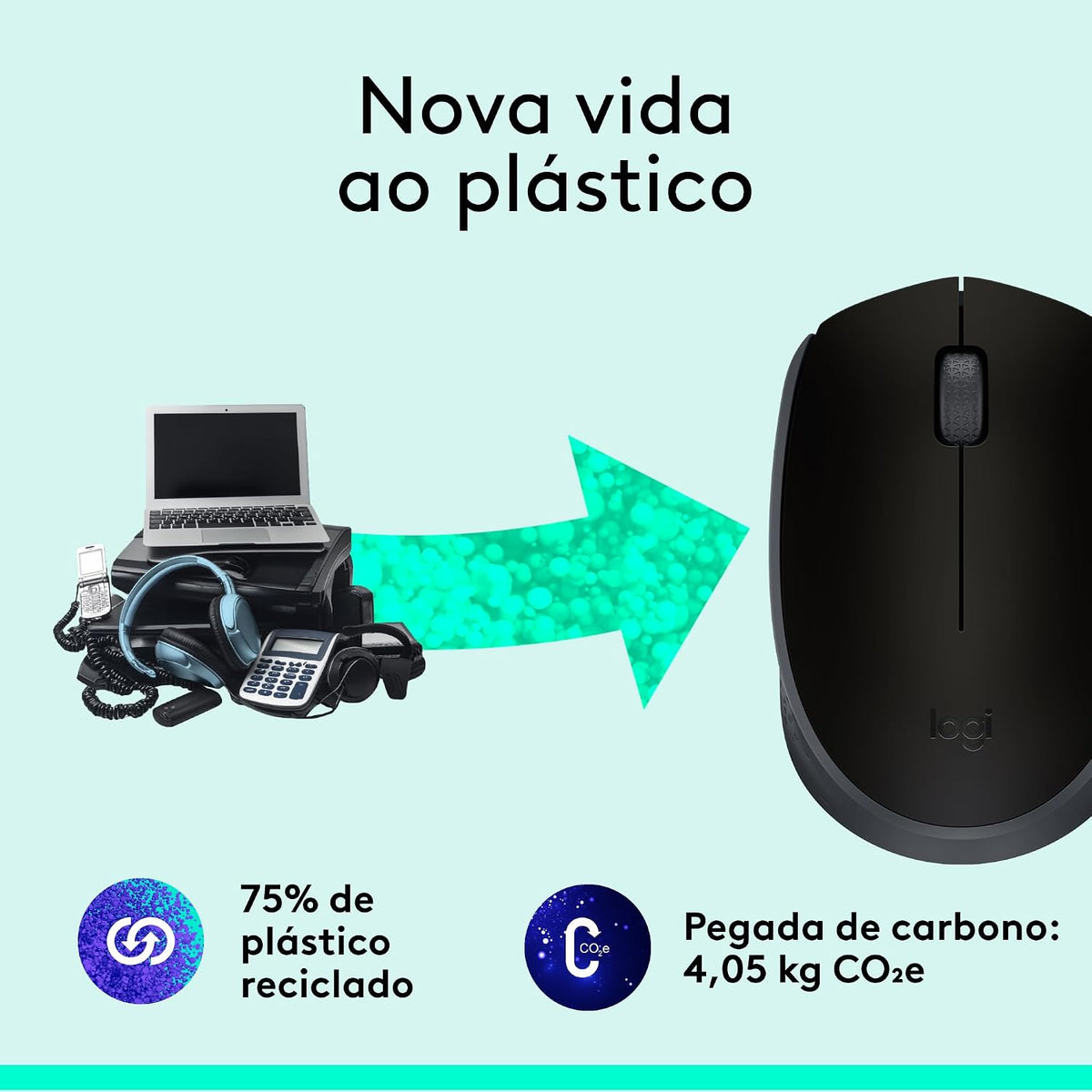 Mouse sem fio Logitech M170 — foto 4