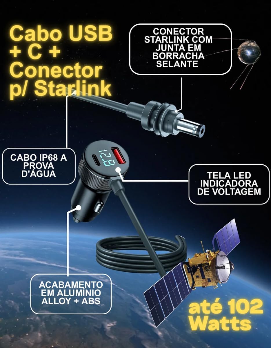 Kit Starlink Mini veicular branco — foto 5