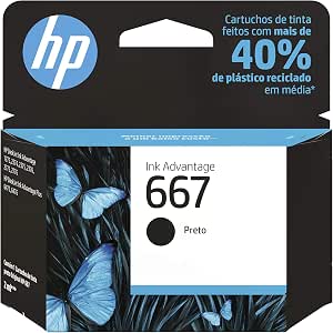 Cartucho de tinta HP 667 preto