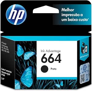Cartucho de tinta HP 664 preto